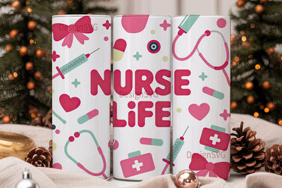Nurse Life 20oz Tumbler Wrap Sublimation DesignSVG 