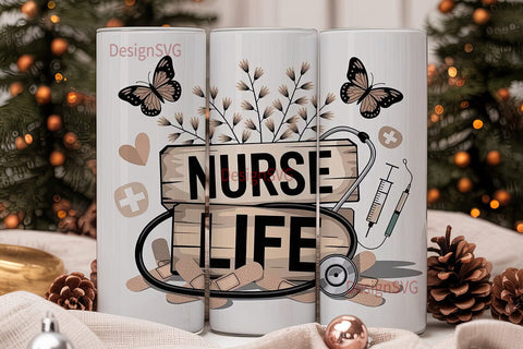 Nurse Life 20oz Tumbler Wrap Sublimation DesignSVG 