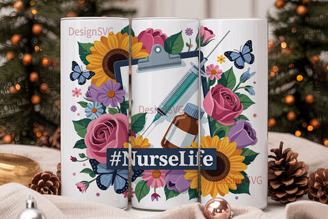 Nurse Life 20oz Tumbler Wrap Sublimation DesignSVG 