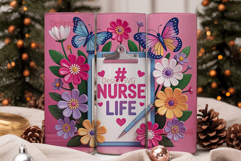 Nurse Life 20oz Tumbler Wrap Sublimation DesignSVG 