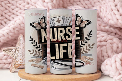 Nurse Life 20oz Tumbler Wrap Sublimation DesignSVG 