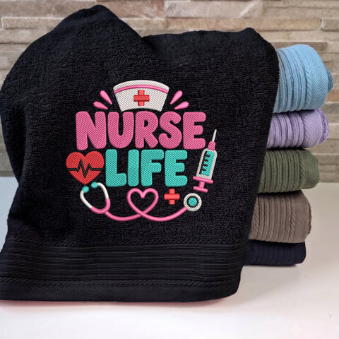 Nurse Life Embroidery Design – Nurse Hat Stethoscope Heart Medical Machine Embroidery File Embroidery/Applique DESIGNS PatternFeed8 