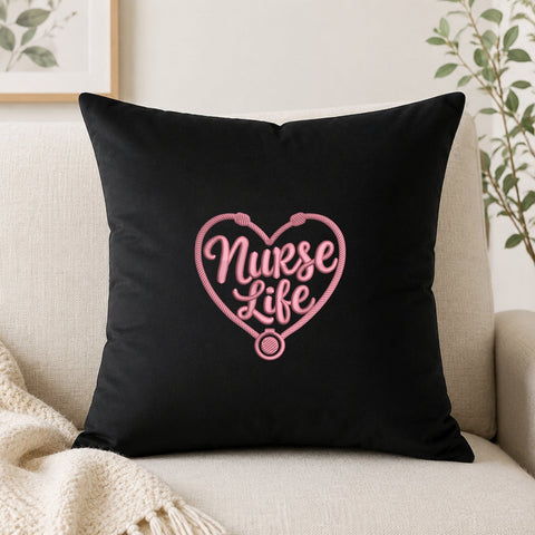 Nurse Life Embroidery Design – Stethoscope Heart Nurse Machine Embroidery File, Nursing Medical Healthcare Design Embroidery/Applique DESIGNS PatternFeed8 