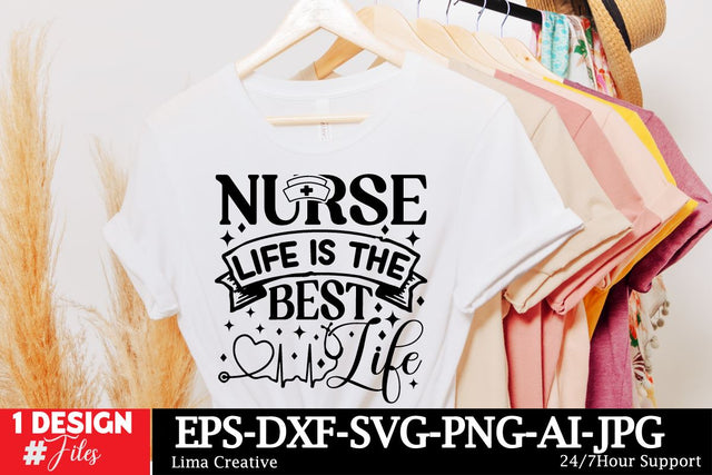 Nurse Life Is The Best Life SVG Cut File, Nurse Sublimation, Nurse T-shirt Design ,Nurse SVG Clip Art , Nurse Sublimation quotes , Nurse Retro T-shirt Design SVG Insomnia Std 