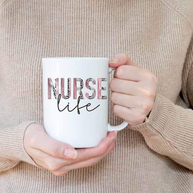 Nurse Life Pink Glitter PNG | Healthcare Worker Pride | Medical Professional Sparkle Frame Design Sublimation So Fontsy VIP Design Shop 