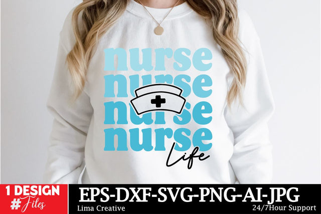 Nurse Life SVG Cut File, Nurse Sublimation, Nurse T-shirt Design ,Nurse SVG Clip Art , Nurse Sublimation quotes , Nurse Retro T-shirt Design SVG Insomnia Std 