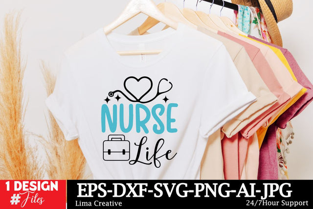 Nurse Life SVG Cut File, Nurse Sublimation, Nurse T-shirt Design ,Nurse SVG Clip Art , Nurse Sublimation quotes , Nurse Retro T-shirt Design SVG Insomnia Std 
