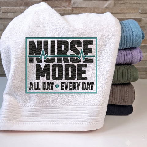 Nurse Mode All Day Embroidery Design – Heartbeat ECG Nursing Healthcare Machine Embroidery File Embroidery/Applique DESIGNS PatternFeed8 