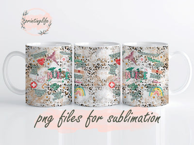 Nurse Mug Wrap, Gift For Nurse, Nurse Tumbler Png, Nurse Mug Wrap Design, Instant Digital Design Download Mug Wrap Design, Mug Design PNG Sublimation PrintingLife 