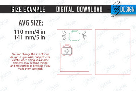 Nurse Note Pad Holder For Sticky Laser Cut Bundle,Doctor SVG, Personalized Nurse Note Pad Holder, Hospital SVG Fly Design 