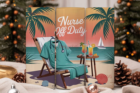 Nurse Off Duty 20oz Tumbler Wrap Sublimation DesignSVG 