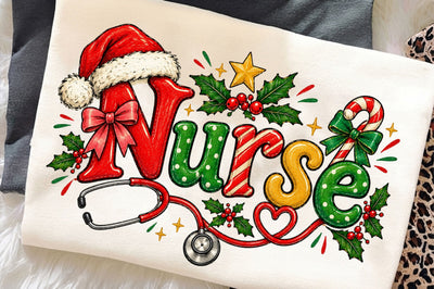Nurse PNG, Funny Christmas PNG Sublimation SVGista 