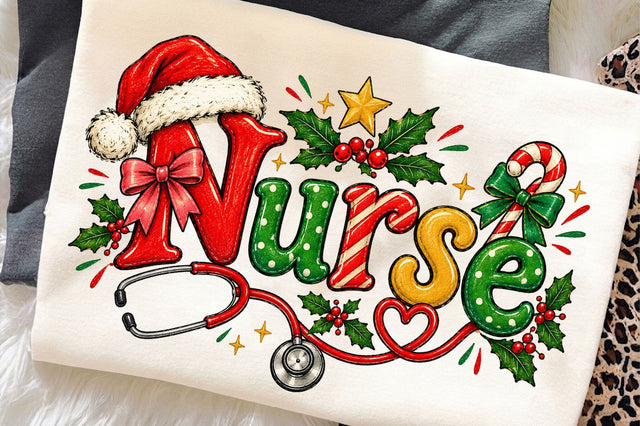 Nurse PNG, Funny Christmas PNG Sublimation SVGista 