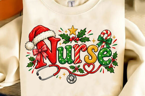 Nurse PNG, Funny Christmas PNG Sublimation SVGista 