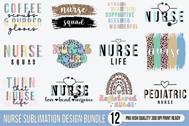 Nurse PNG Sublimation Bundle Sublimation SVGista 