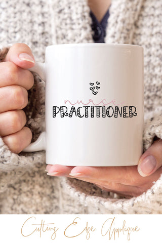 Nurse Practitioner Hearts SVG, PNG, DXF SVG Cutting Edge Applique 