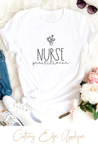 Nurse Practitioner SVG, PNG, DXF SVG Cutting Edge Applique 