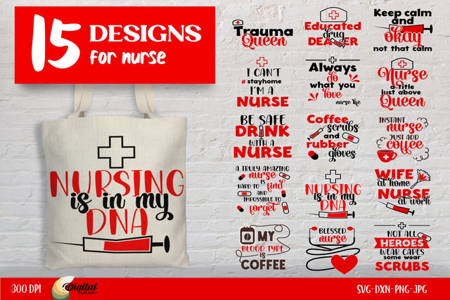 Nurse quotes SVG. Nurse bundle. Nurse designs SVG SVG Evgenyia Guschina 
