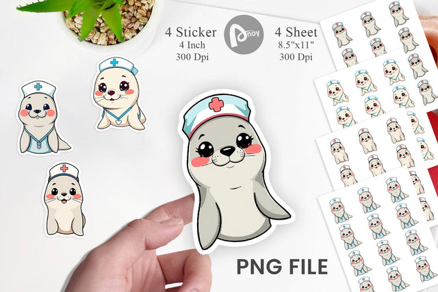 Nurse Seal Sticker Vol 2 Sublimation artnoy 