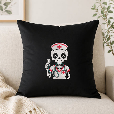 Nurse Skeleton Embroidery Design – Cute Skeleton Nurse Stethoscope Medical Machine Embroidery File Embroidery/Applique DESIGNS PatternFeed8 