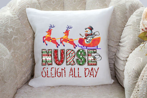Nurse sleigh all day png design Sublimation Regulrcrative 