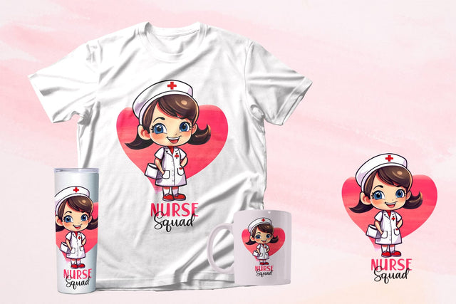Nurse Squad Clipart PNG Files Sublimation zafrans studio 