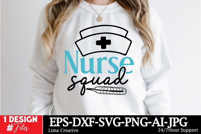 Nurse Squad SVG Cut File, Nurse Sublimation, Nurse T-shirt Design ,Nurse SVG Clip Art , Nurse Sublimation quotes , Nurse Retro T-shirt Design SVG Insomnia Std 