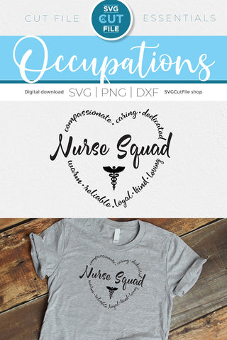 Nurse squad svg for your whole RN LPN or NP team SVG SVG Cut File 