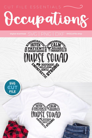 Nurse squad svg for your whole RN LPN or NP team SVG SVG Cut File 
