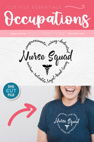 Nurse squad svg for your whole RN LPN or NP team SVG SVG Cut File 