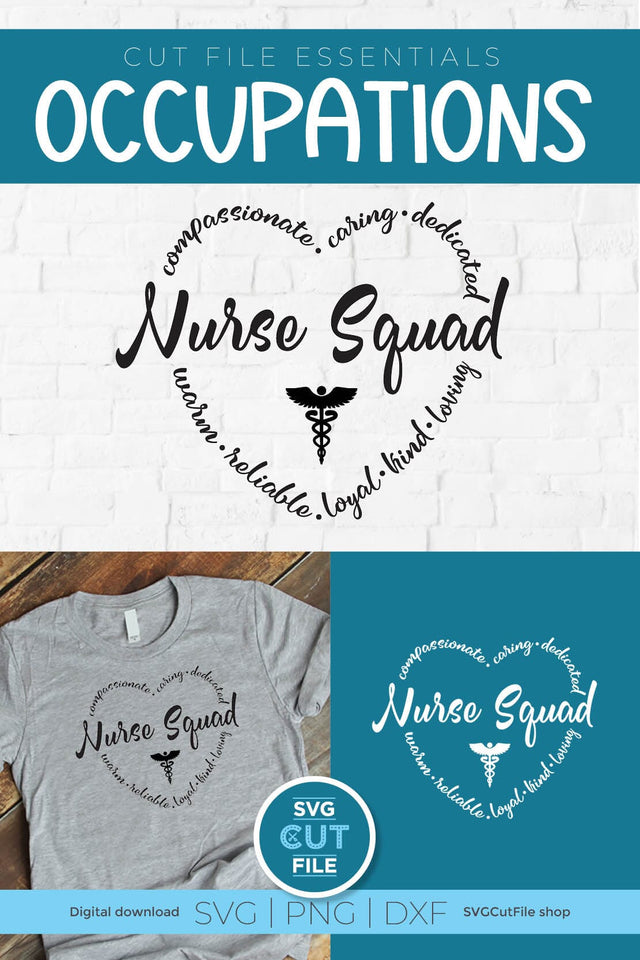 Nurse squad svg for your whole RN LPN or NP team SVG SVG Cut File 