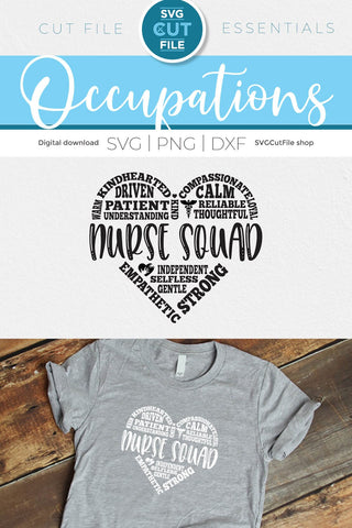 Nurse squad svg for your whole RN LPN or NP team SVG SVG Cut File 