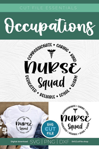 Nurse squad svg with unisex design SVG SVG Cut File 