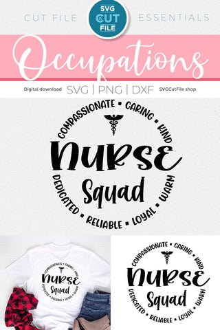 Nurse squad svg with unisex design SVG SVG Cut File 