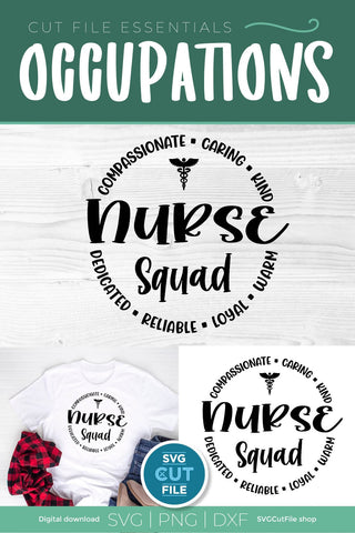Nurse squad svg with unisex design SVG SVG Cut File 
