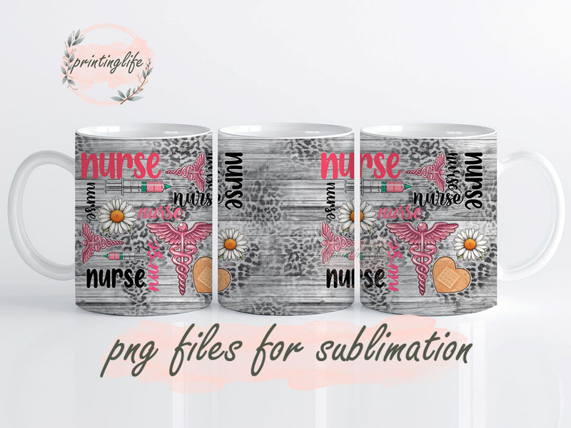 Nurse sublimation design download, Nurse mug wrap png Sublimation PrintingLife 