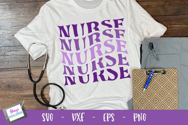 Nurse SVG | Stacked Nurse Design SVG Stacy's Digital Designs 