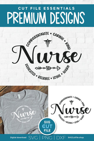 Nurse svg with round circle for men or women SVG SVG Cut File 