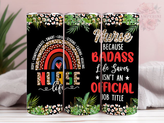 Nurse Tumbler Life Saver Tumbler, Nurse Rainbow Leopard Tumbler, Nurse Doctor Coworkers 20 Oz Skinny Tumbler Wrap, Straight & Tapered Tumbler Wrap, Instant Digital Download Sublimation Li Zamperini 