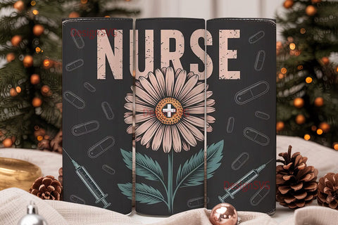 Nurse Tumbler Wrap 20oz Sublimation DesignSVG 