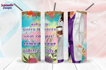 Nurse Tumbler Wrap Design Purple | Nurse's Day Tumbler Wrap Sublimation Design Sublimation Sublimatiz Designs 