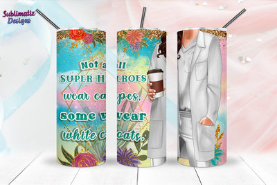 Nurse Tumbler Wrap Design White Coat | Nurse's Day Tumbler Wrap Sublimation Design Sublimation Sublimatiz Designs 