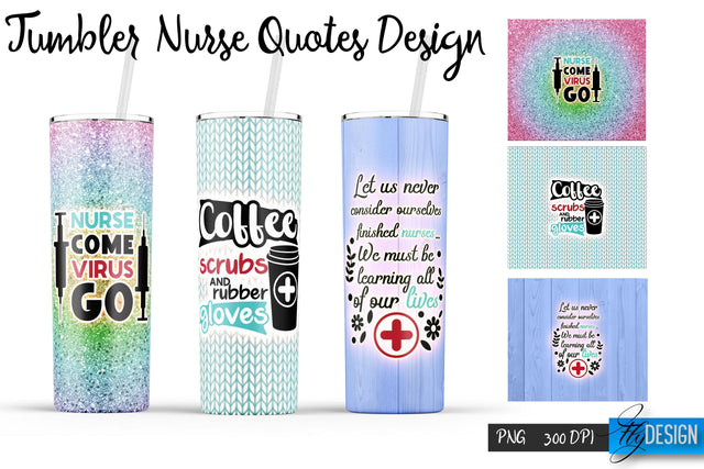 Nurse Tumblers Wrap 20 oz | PNG File | 300 DPI Sublimation Fly Design 