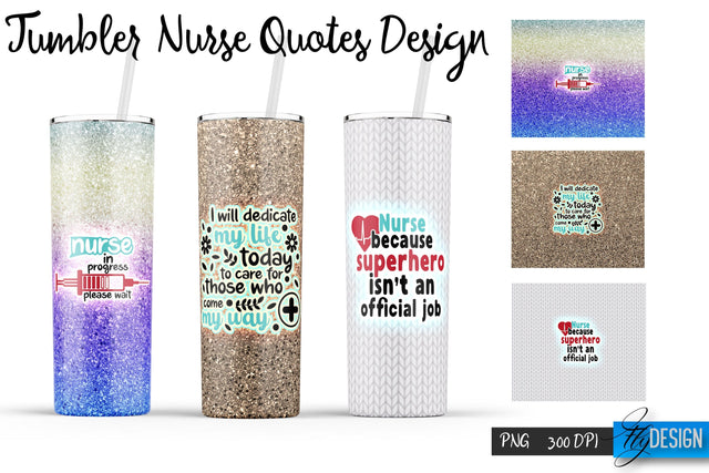 Nurse Tumblers Wrap 20 oz | PNG File | 300 DPI Sublimation Fly Design 
