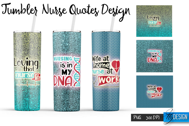 Nurse Tumblers Wrap 20 oz | PNG File | 300 DPI Sublimation Fly Design 