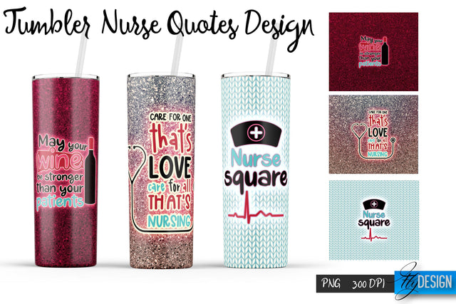 Nurse Tumblers Wrap 20 oz | PNG File | 300 DPI Sublimation Fly Design 