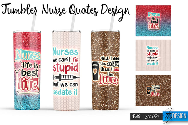 Nurse Tumblers Wrap 20 oz | PNG File | 300 DPI Sublimation Fly Design 
