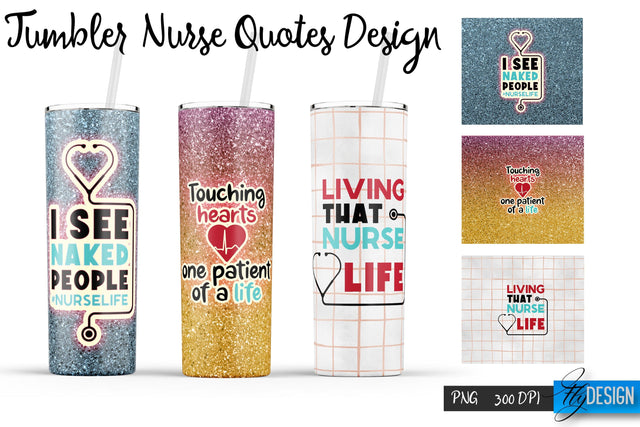 Nurse Tumblers Wrap 20 oz | PNG File | 300 DPI Sublimation Fly Design 