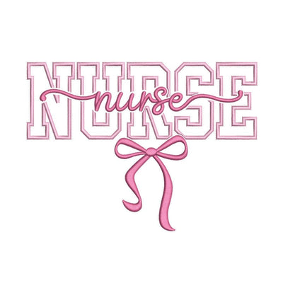 Nurse with Bow Machine Embroidery Design, 4 sizes, Instant Download Embroidery/Applique DESIGNS Nino Nadaraia 