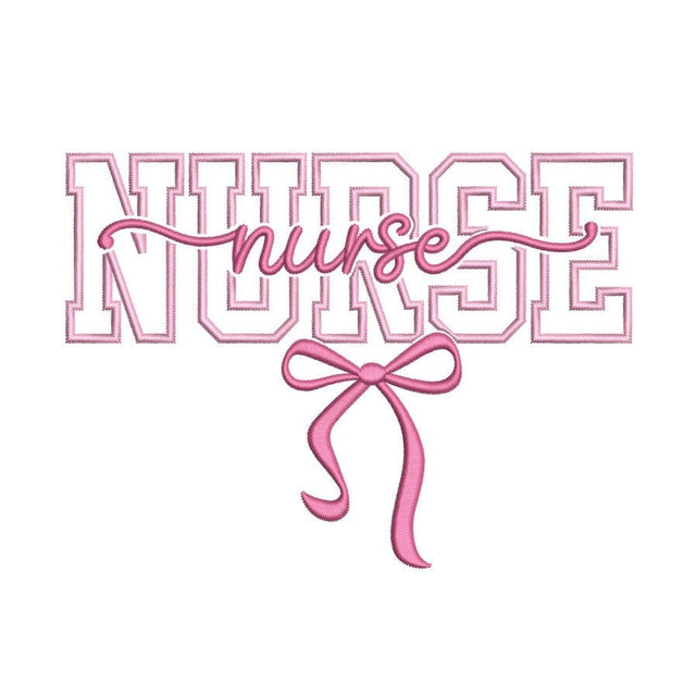 Nurse with Bow Machine Embroidery Design, 4 sizes, Instant Download Embroidery/Applique DESIGNS Nino Nadaraia 